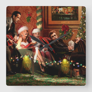 Horloge Carrée Interlude de Christmas