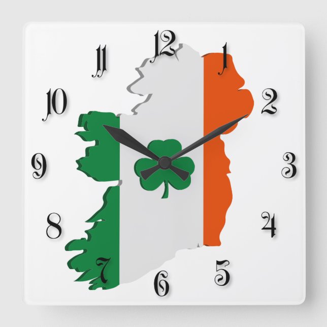 Horloge Carrée Ireland map (Recto)