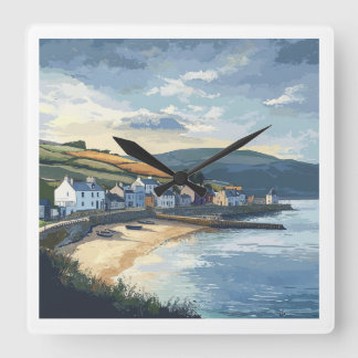 Horloge Carrée Ireland Scenic Clock