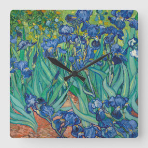 Horloge Carrée Irises by Vincent van Gogh