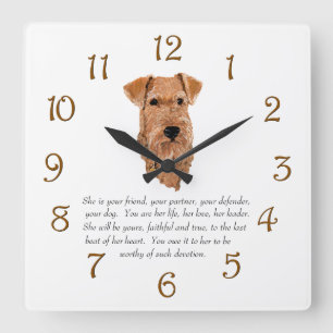 Horloge Carrée Irish Terrier Keepsake