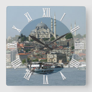 Horloge Carrée Istanbul, Sultan Ahmed, bateaux, Turquie