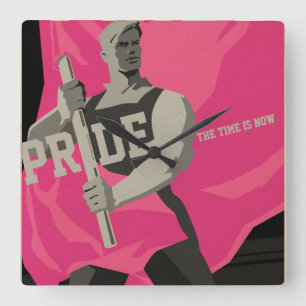 Horloge Carrée It Takes No... Clock Pride Square