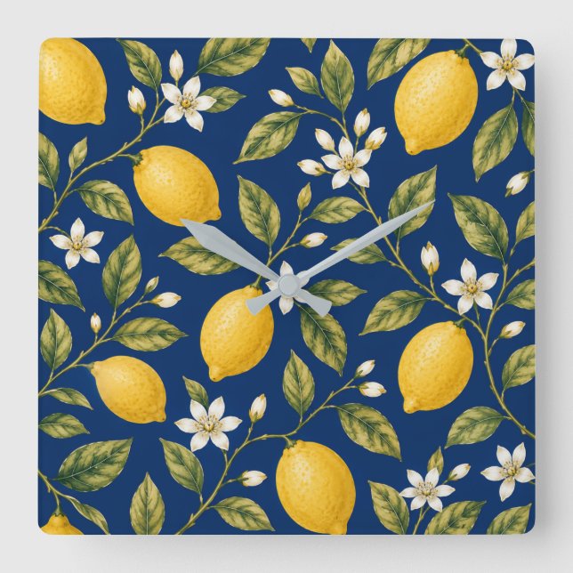 Horloge Carrée Italian Citrus Wall Clock (Recto)