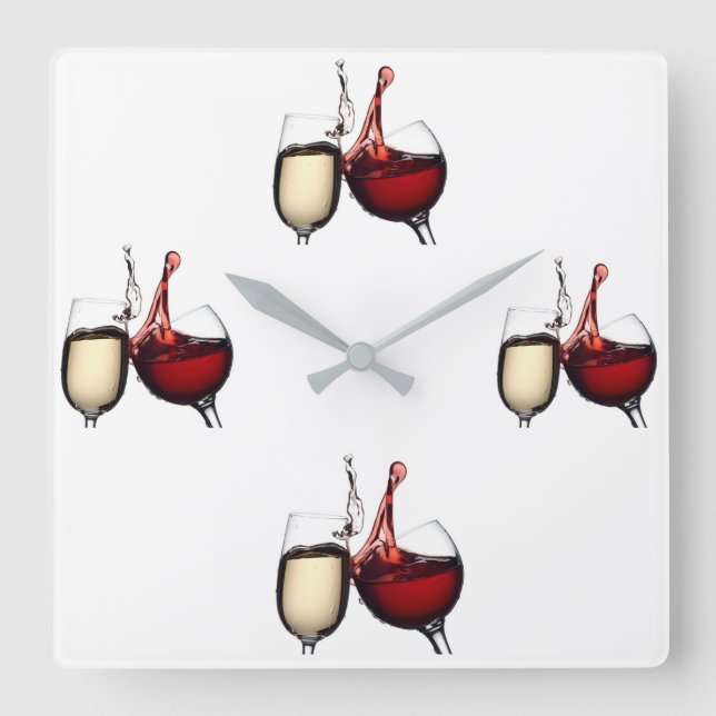 HORLOGE CARRÉE ***IT'S ALWAYS "WINE" O'CLOCK** (Recto)