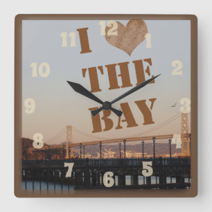 Horloge Carrée J'adore la baie !