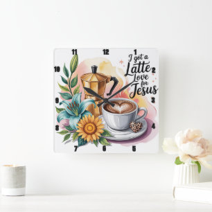 Horloge Carrée J'ai un dernier amour pour Jésus