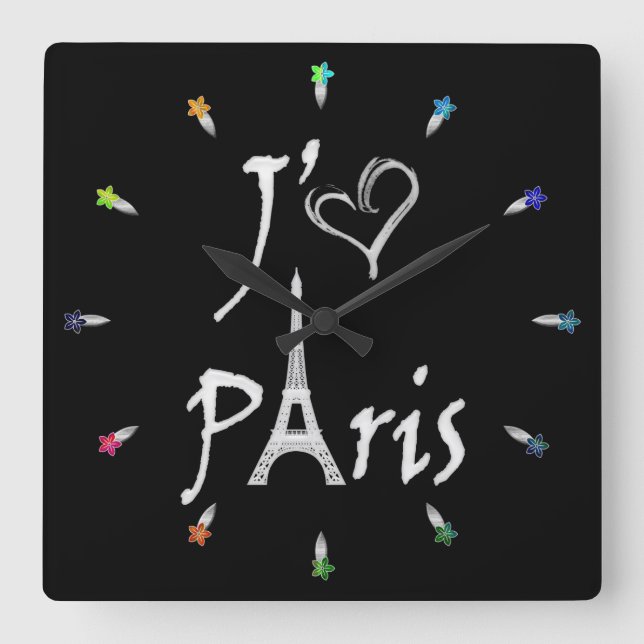 Horloge Carrée j'aime (Recto)