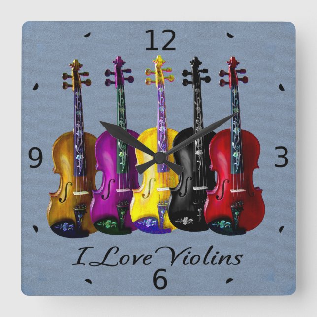 HORLOGE CARRÉE J'AIME LES VIOLINS-2 (Recto)