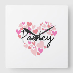 Horloge Carrée J'aime Paisley