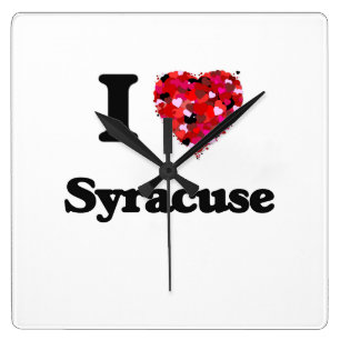 Horloge Carrée J'aime Syracuse New York