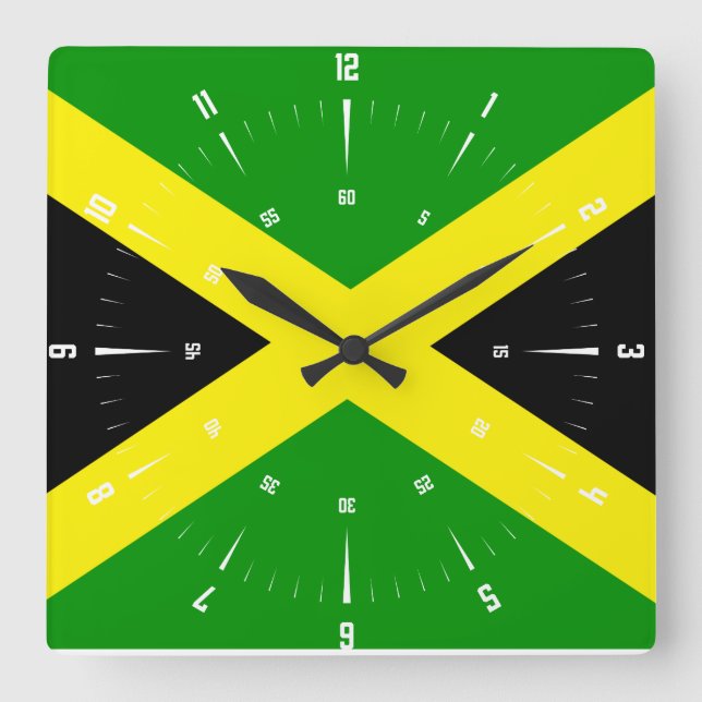 Horloge Carrée Jamaica square wall clock (Recto)