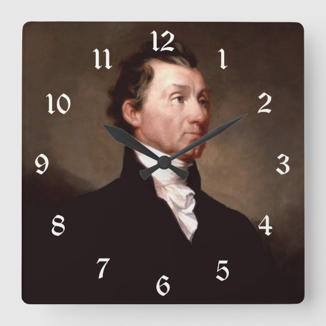 Horloge Carrée James Monroe Portrait, président des premiers État (Recto)