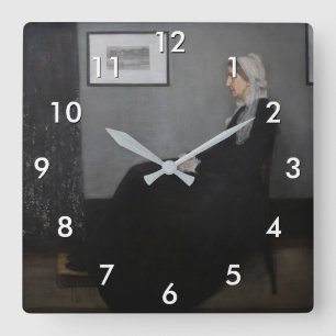 Horloge Carrée James Whistler - Portrait de la mère de l'artiste
