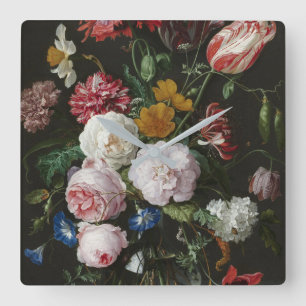 Horloge Carrée Jan Davidsz. De Heem - La Vie Toujours Fleurie