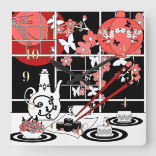 Horloge Carrée Japanese cuisine