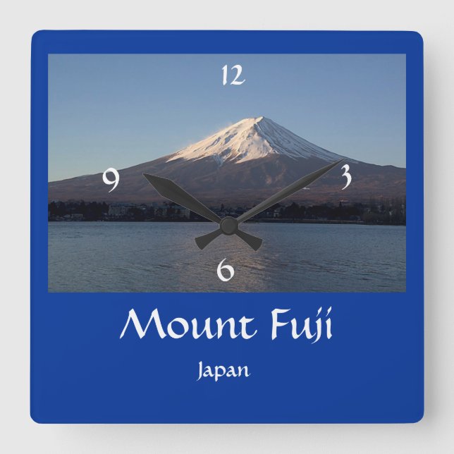 Horloge Carrée Japon - Mont Fuji Picture Wall Clock (Recto)