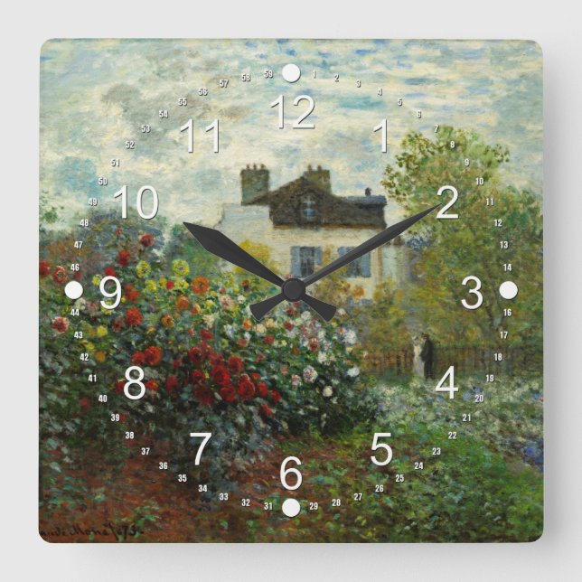 Horloge Carrée Jardin de l'artiste à Argenteuil 1873 (Monet) (Recto)