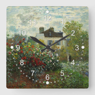 Horloge Carrée Jardin de l'artiste à Argenteuil 1873 (Monet)