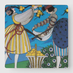 HORLOGE CARRÉE JARDIN D'ÉTÉ