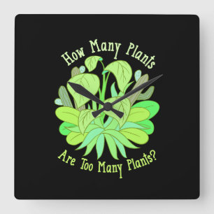 Horloge Carrée Jardinage Plante Lover Cadeaux