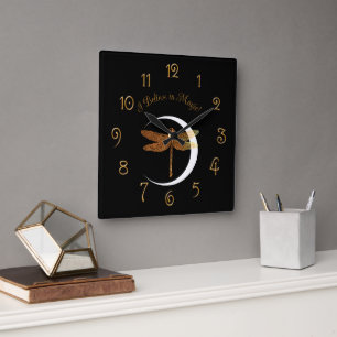 Horloge Carrée Je crois en la magie !