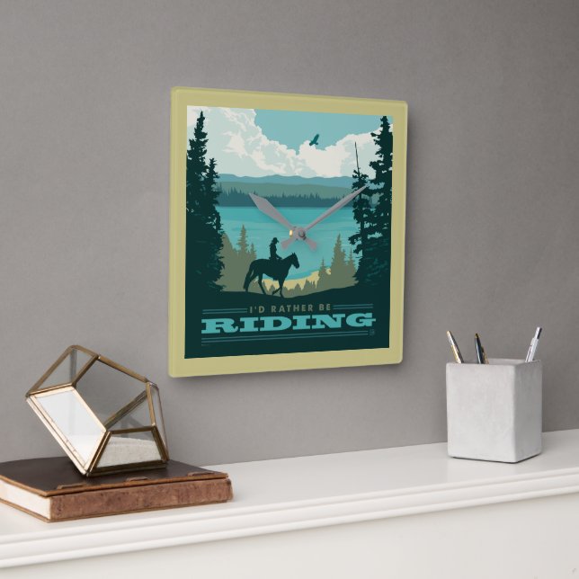 Horloge Carrée Je Préférerais Me Rendre (Bureau)