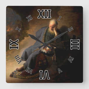 Horloge Carrée Jeremiah Lamenting the Destruction of Jérusalem