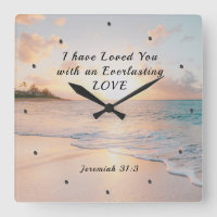 Jérémie 31:3 Je vous ai aimés Bible Ocean Sunset