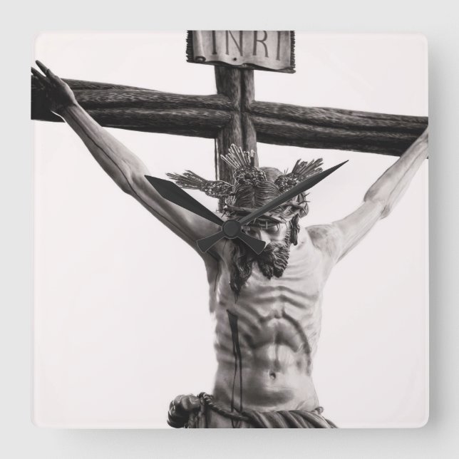 HORLOGE CARRÉE JESUS CHRIST (Recto)