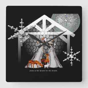 Horloge Carrée Jésus est la raison de la saison