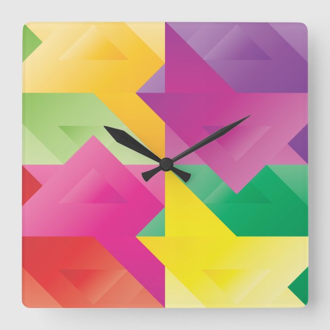HORLOGE CARRÉE JEUX TRIANGLE (Recto)