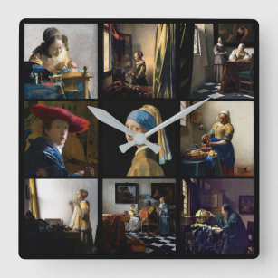 Horloge Carrée Johannes Vermeer - Grille des chefs-d'oeuvre