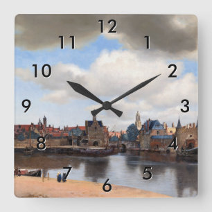 Horloge Carrée Johannes Vermeer - Vue de Delft