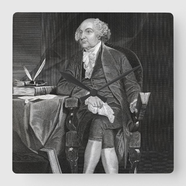 Horloge Carrée John Adams (Recto)