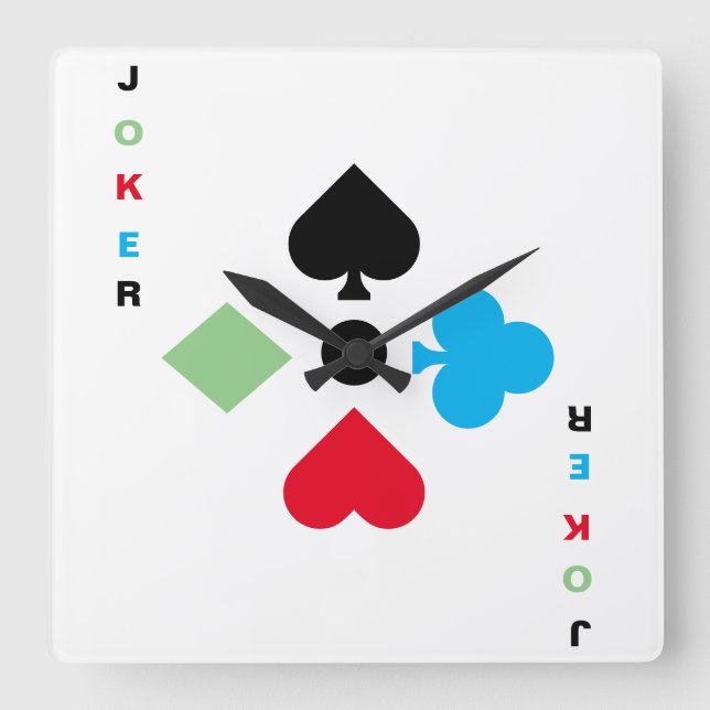 Horloge Carrée Joker (Recto)