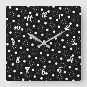 Horloge Carrée Joli poignets noir et blanc et la rampe de concept