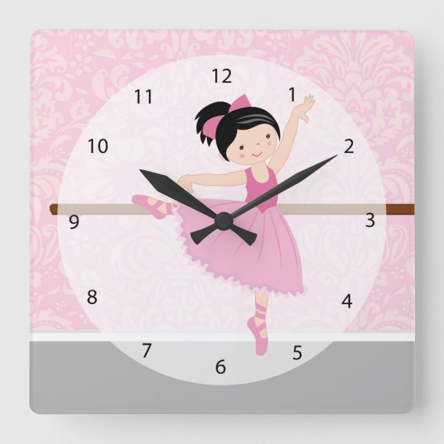 Horloge Carrée Jolie ballerine (Recto)