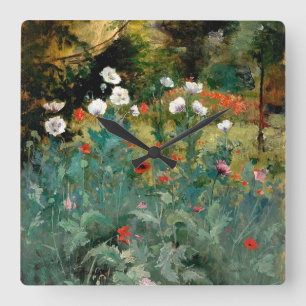Horloge Carrée Jolies Poppies