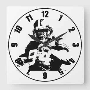 Horloge Carrée Joueur de football