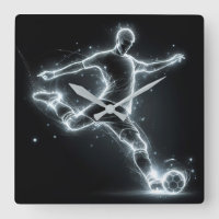 Joueur De Football Sur Noir