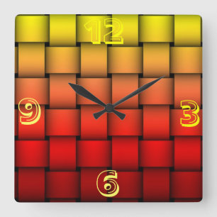 Horloge Carrée Joyeux anniversaire de l'incendie