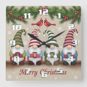 Horloge Carrée Joyeux Noël