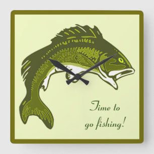 Horloge Carrée Jumping Bass Clock