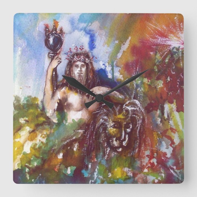 HORLOGE CARRÉE JUPITER ET LION (Recto)