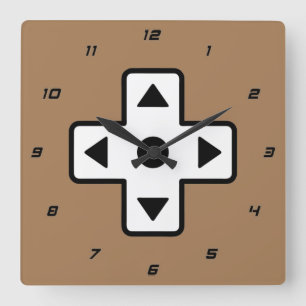 Horloge Carrée Just a Fun Old Arcade Game Controller