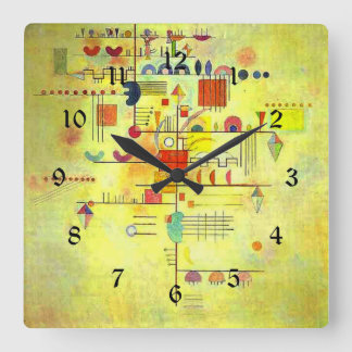 Horloge Carrée Kandinsky - Ascension Douce, art abstrait