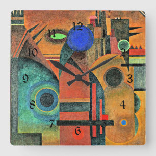 Horloge Carrée Kandinsky - Silence Brown
