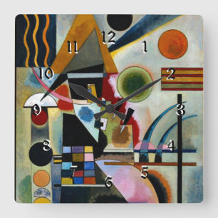Horloge Carrée Kandinsky - swinging, polarité,