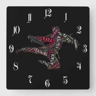 Horloge Carrée Karaté